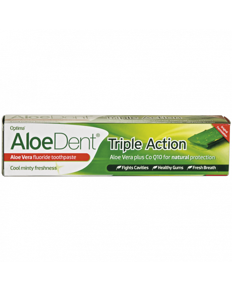 AloeDent Aloe Vera Pasta de dientes de triple acción 100ml Higiene bucal Dietisa