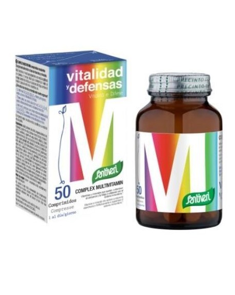Complex Multivitamin Vitalidad y Defensas - Santiveri - 50 comprimidos Vitaminas SANTIVERI