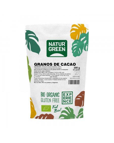 Nibs de Cacao Bio 200 gr GRANO DE CACAO TROCEADO