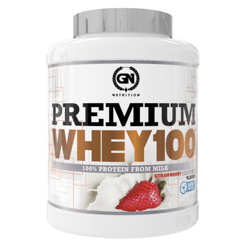 WHEY 100 premiun 2 kg - GN Nutrition fresa y nata