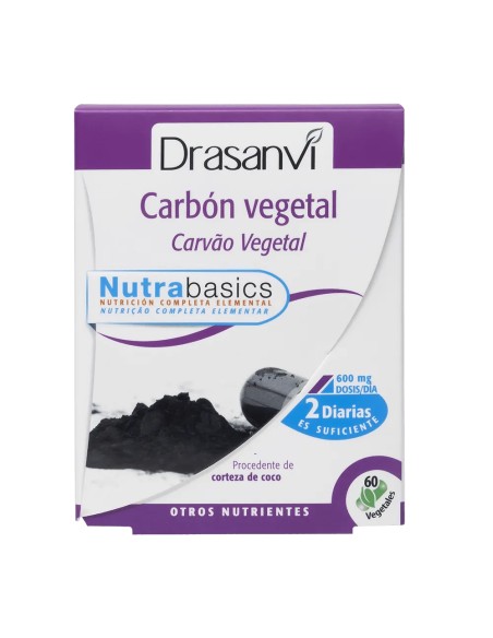 Carbón Vegetal 60 Cápsulas Nutrabasics