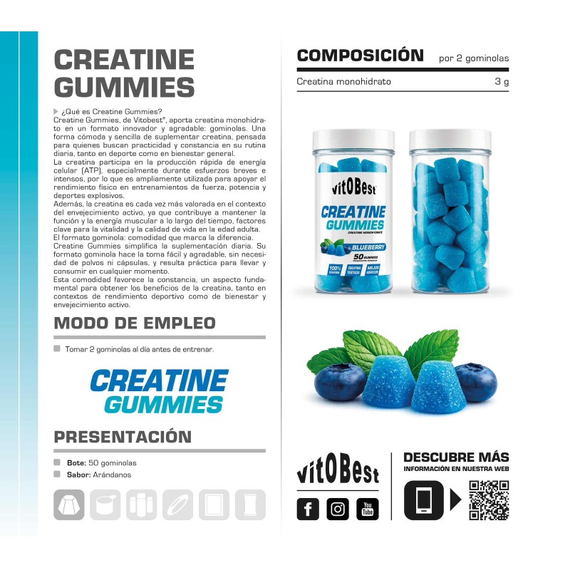 Creatina GUMMIES Vitobest