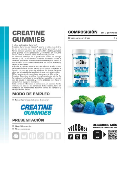 Creatina GUMMIES Vitobest